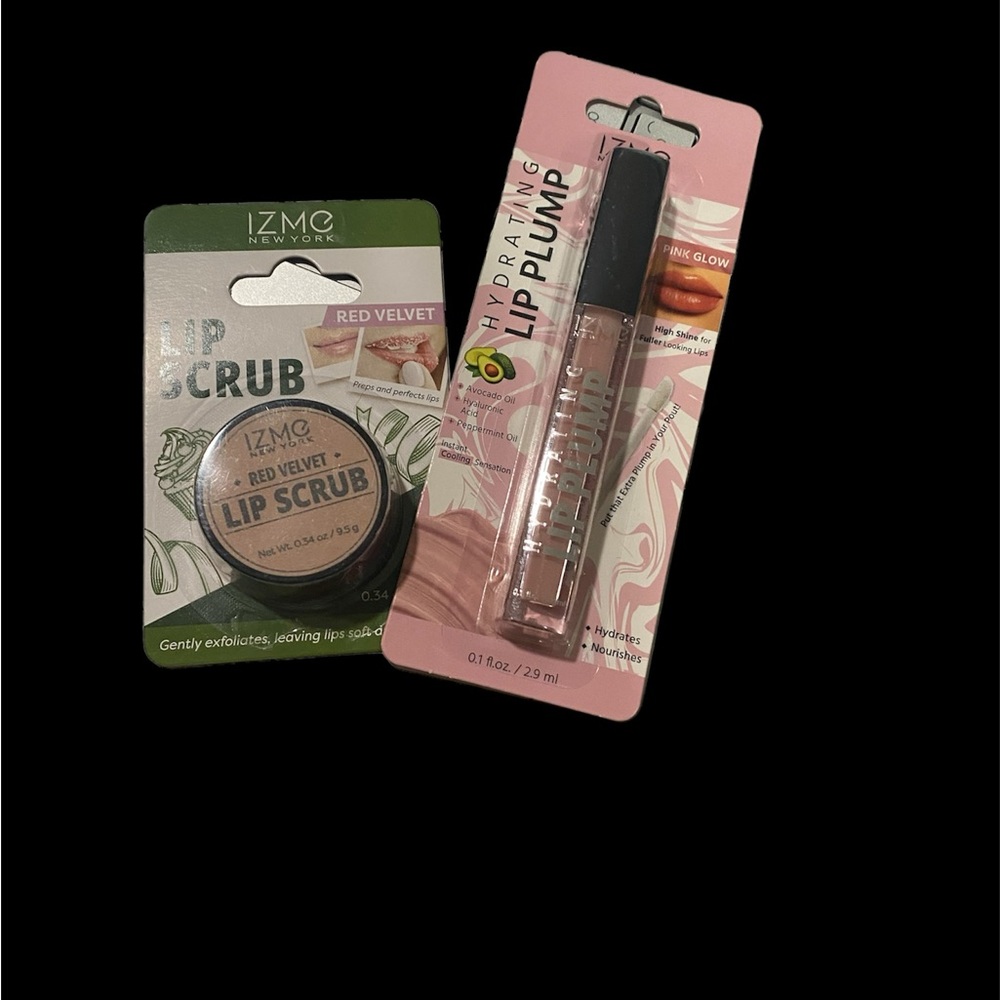 Izme New York Lip Scrub Red Velvet & Hydrating Lip Plump - Pink Glow New